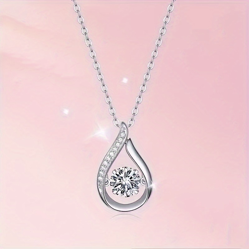 Dynamic Teardrop Shaped Pendant Necklace — Gift for Her